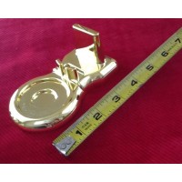3pc Bard's Gold Color Cup & Saucer Display Stand Beautiful Elegant Great Quality   123268646148